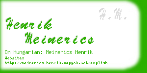 henrik meinerics business card